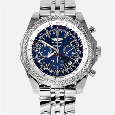 breitling bentley motors blue dial|real Breitling Bentley watch.